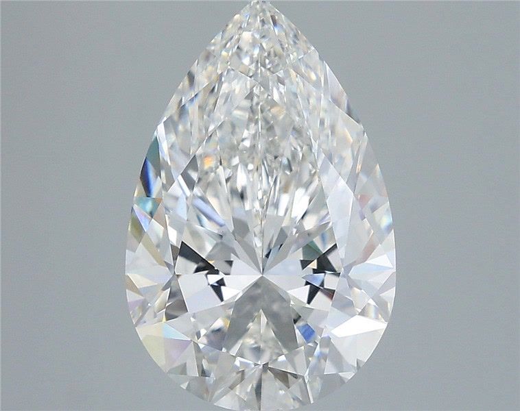5.02 Carat Pear Shaped, Very Good Cut, F Color, VVS2 Clarity, IGI Certified Lab Grown Diamond