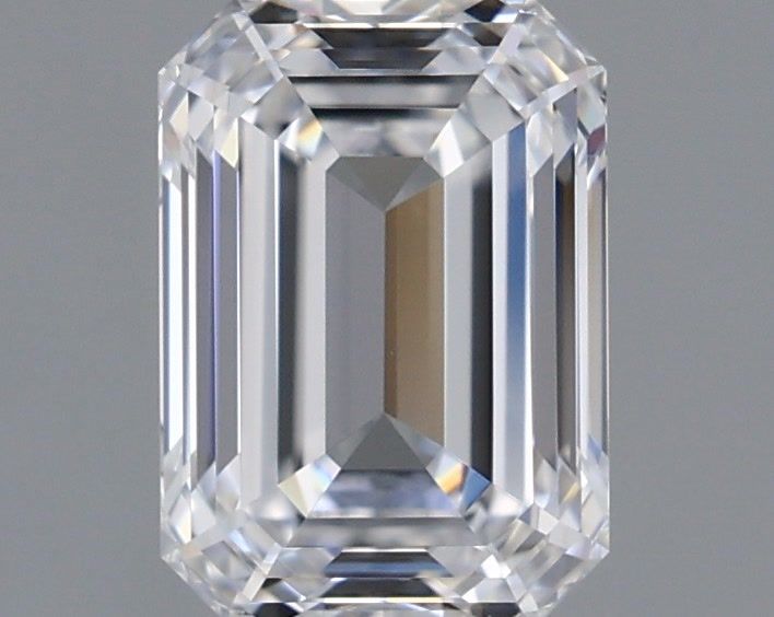 0.97 Carat Emerald Shaped, Ideal Cut, D Color, VVS2 Clarity, IGI Certified Lab Grown Diamond