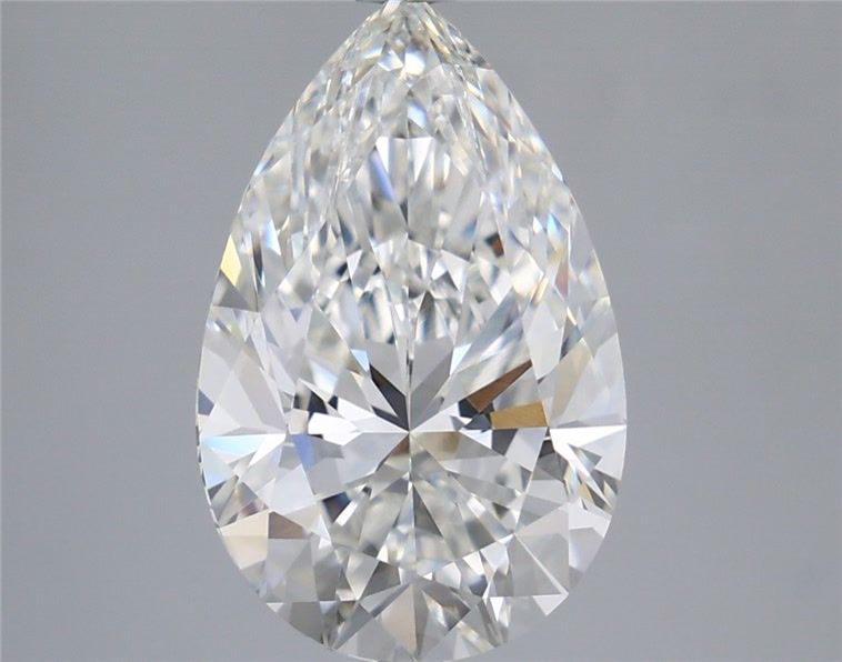 4.51 Carat Pear Shaped, Very Good Cut, F Color, VVS2 Clarity, IGI Certified Lab Grown Diamond