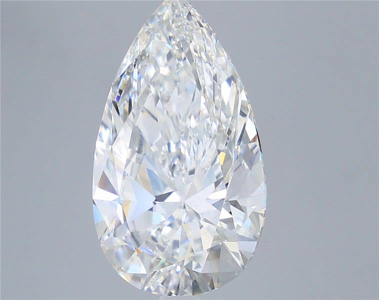 5.08 Carat Pear Shaped, Ideal Cut, F Color, VS1 Clarity, IGI Certified Lab Grown Diamond