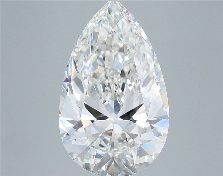 8.06 Carat Pear Shaped, Ideal Cut, F Color, VVS2 Clarity, IGI Certified Lab Grown Diamond