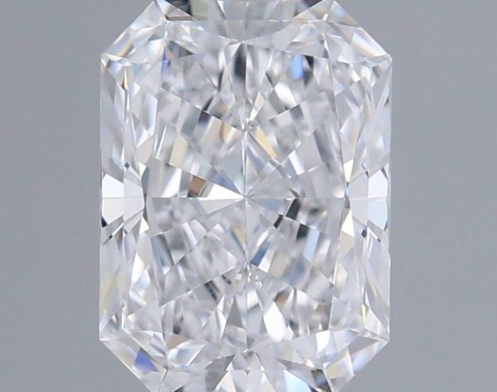 0.97 Carat Radiant Shaped, Excellent Cut, D Color, VVS2 Clarity, IGI Certified Lab Grown Diamond