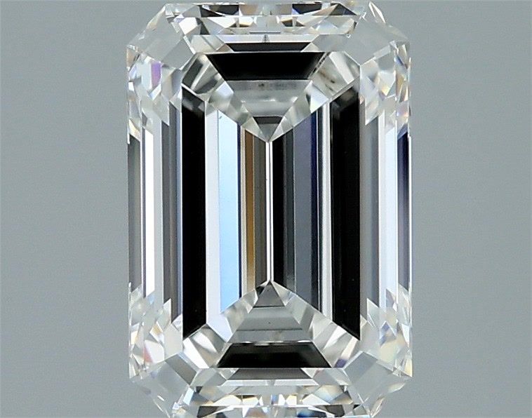 2.31 Carat Emerald Shaped, Ideal Cut, F Color, VVS2 Clarity, IGI Certified Lab Grown Diamond