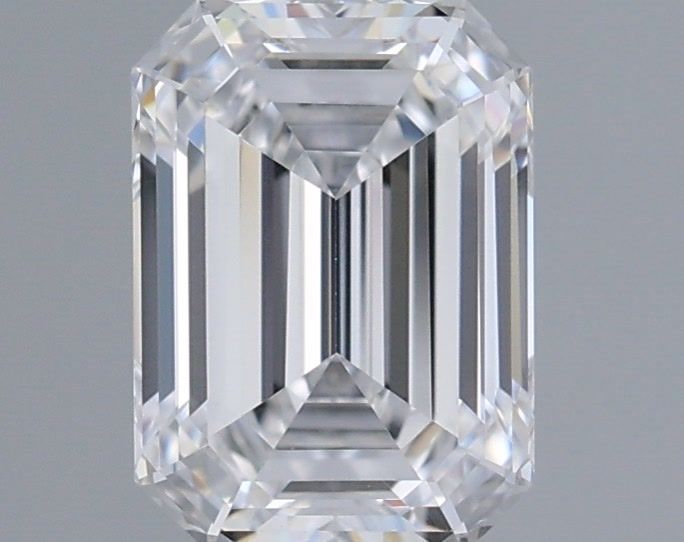 0.96 Carat Emerald Shaped, Ideal Cut, D Color, VVS2 Clarity, IGI Certified Lab Grown Diamond