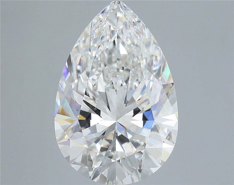 5.05 Carat Pear Shaped, Very Good Cut, F Color, VS1 Clarity, IGI Certified Lab Grown Diamond
