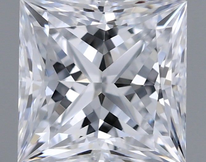 1.07 Carat Princess Shaped, Ideal Cut, D Color, VVS2 Clarity, IGI Certified Lab Grown Diamond