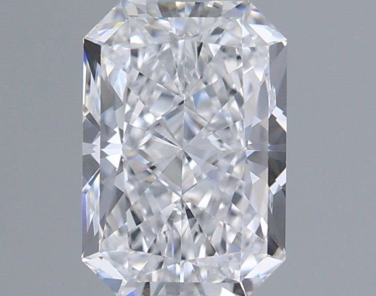 0.98 Carat Radiant Shaped, Ideal Cut, D Color, VVS2 Clarity, IGI Certified Lab Grown Diamond