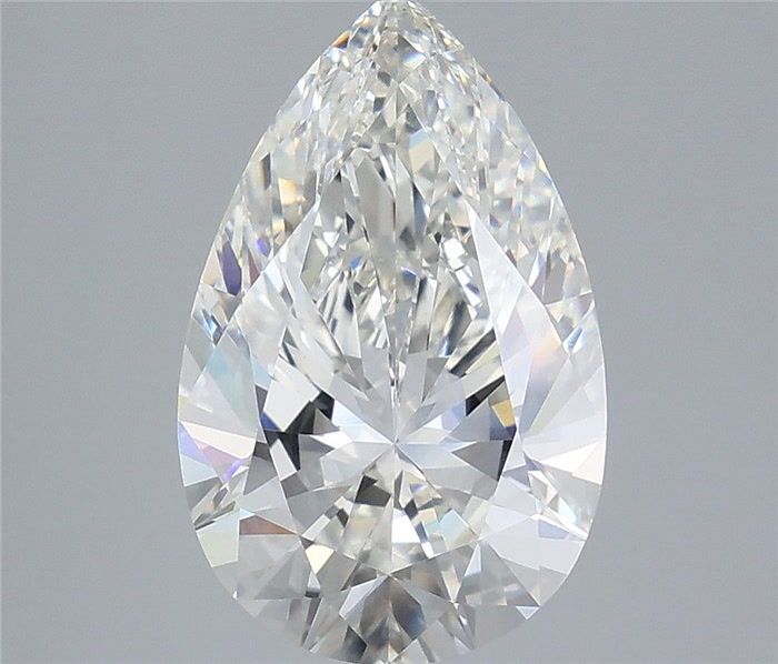 4.60 Carat Pear Shaped, Very Good Cut, F Color, VVS2 Clarity, IGI Certified Lab Grown Diamond