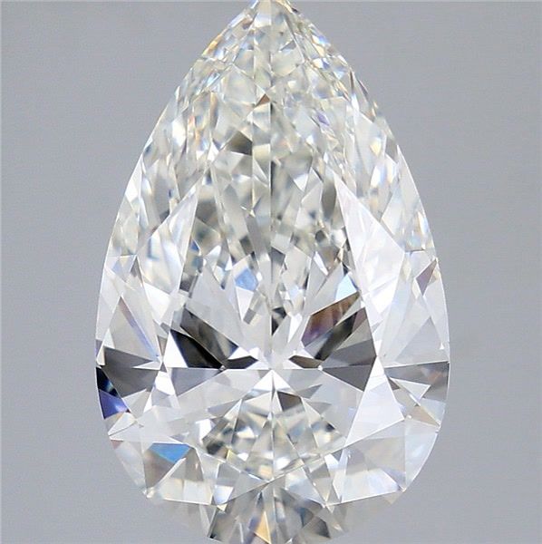 5.02 Carat Pear Shaped, Ideal Cut, F Color, VVS2 Clarity, IGI Certified Lab Grown Diamond