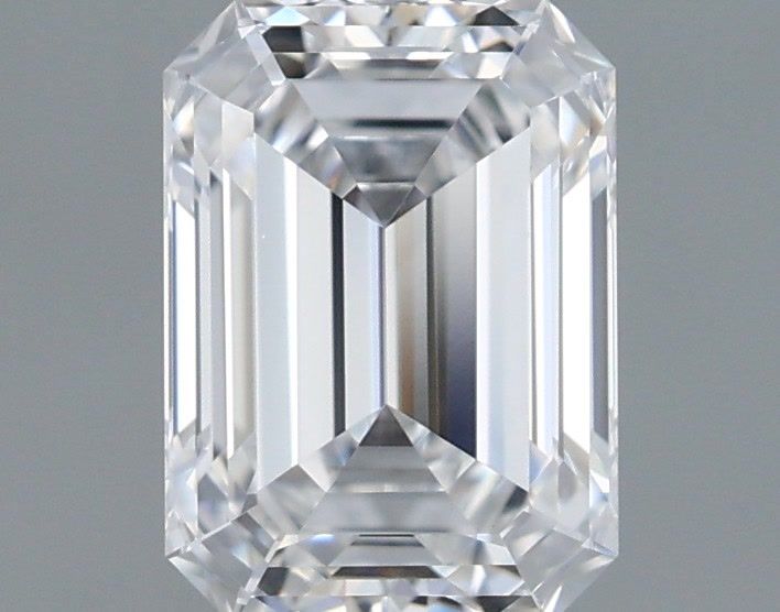 0.98 Carat Emerald Shaped, Ideal Cut, D Color, VVS2 Clarity, IGI Certified Lab Grown Diamond