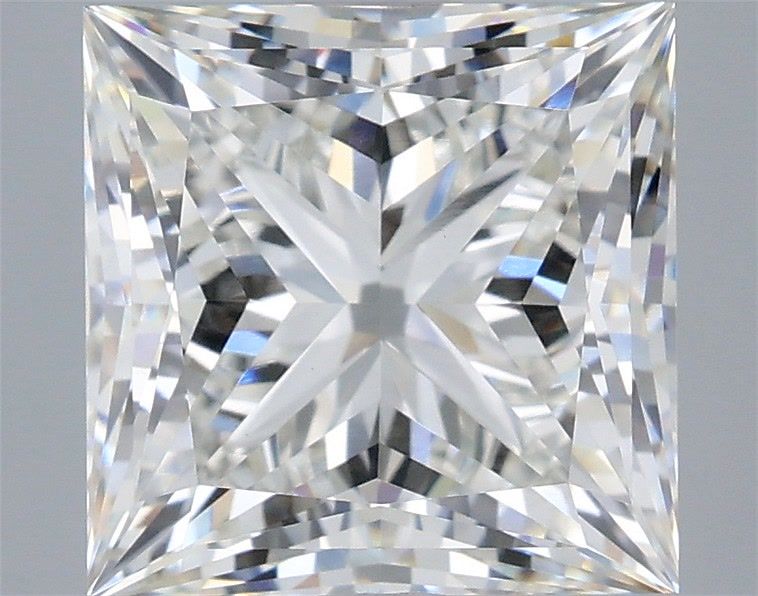 5.04 Carat Princess Shaped, Ideal Cut, F Color, VVS2 Clarity, IGI Certified Lab Grown Diamond