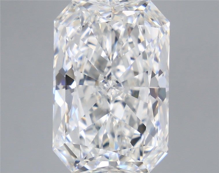 7.97 Carat Radiant Shaped, Very Good Cut, F Color, VVS2 Clarity, IGI Certified Lab Grown Diamond