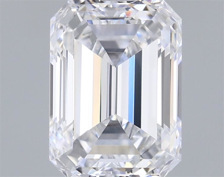 1.65 Carat Emerald Shaped, Ideal Cut, D Color, VVS2 Clarity, IGI Certified Lab Grown Diamond