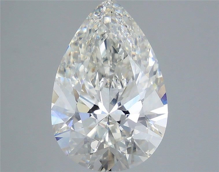 5.02 Carat Pear Shaped, Excellent Cut, G Color, VVS2 Clarity, IGI Certified Lab Grown Diamond