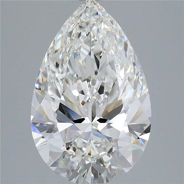 5.06 Carat Pear Shaped, Ideal Cut, F Color, VVS2 Clarity, IGI Certified Lab Grown Diamond