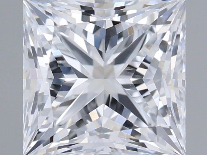 1.05 Carat Princess Shaped, Ideal Cut, D Color, VVS2 Clarity, IGI Certified Lab Grown Diamond