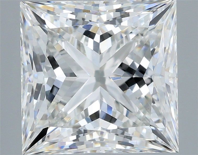 5.02 Carat Princess Shaped, Ideal Cut, F Color, VVS2 Clarity, IGI Certified Lab Grown Diamond