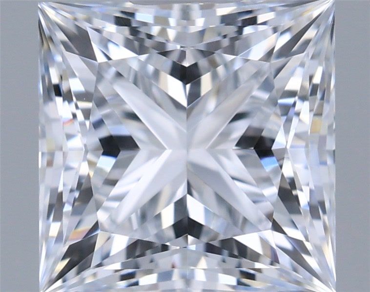 1.29 Carat Princess Shaped, Ideal Cut, E Color, VVS2 Clarity, IGI Certified Lab Grown Diamond