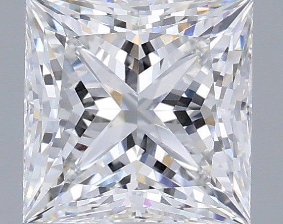 2.05 Carat Princess Shaped, Ideal Cut, E Color, VVS2 Clarity, IGI Certified Lab Grown Diamond