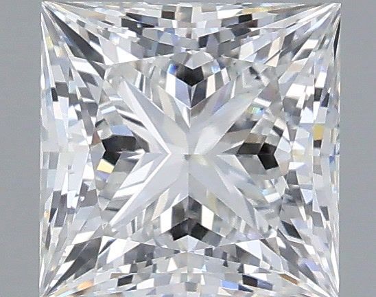 1.54 Carat Princess Shaped, Ideal Cut, E Color, VS1 Clarity, IGI Certified Lab Grown Diamond