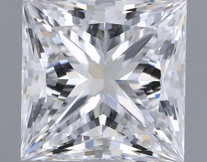 1.03 Carat Princess Shaped, Ideal Cut, D Color, VVS2 Clarity, IGI Certified Lab Grown Diamond