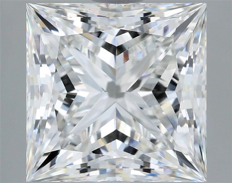 5.03 Carat Princess Shaped, Ideal Cut, E Color, VVS2 Clarity, IGI Certified Lab Grown Diamond