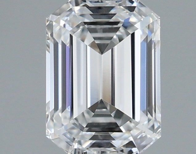 1.00 Carat Emerald Shaped, Ideal Cut, D Color, VVS2 Clarity, IGI Certified Lab Grown Diamond