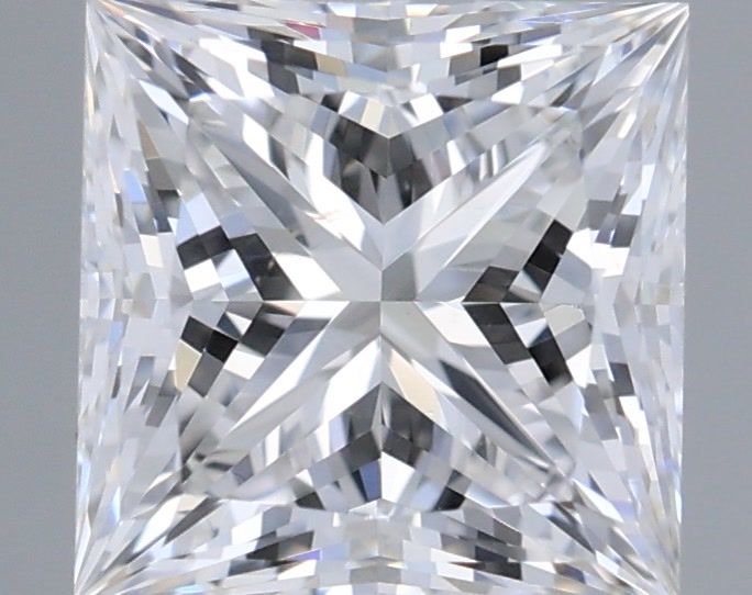 1.04 Carat Princess Shaped, Ideal Cut, D Color, VVS2 Clarity, IGI Certified Lab Grown Diamond
