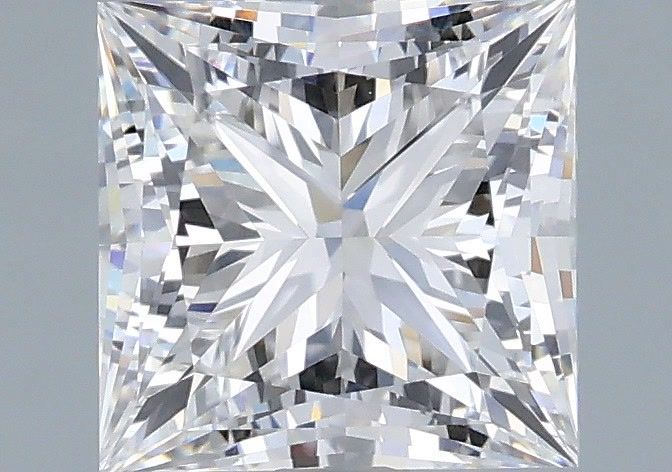 1.96 Carat Princess Shaped, Very Good Cut, D Color, VVS2 Clarity, IGI Certified Lab Grown Diamond