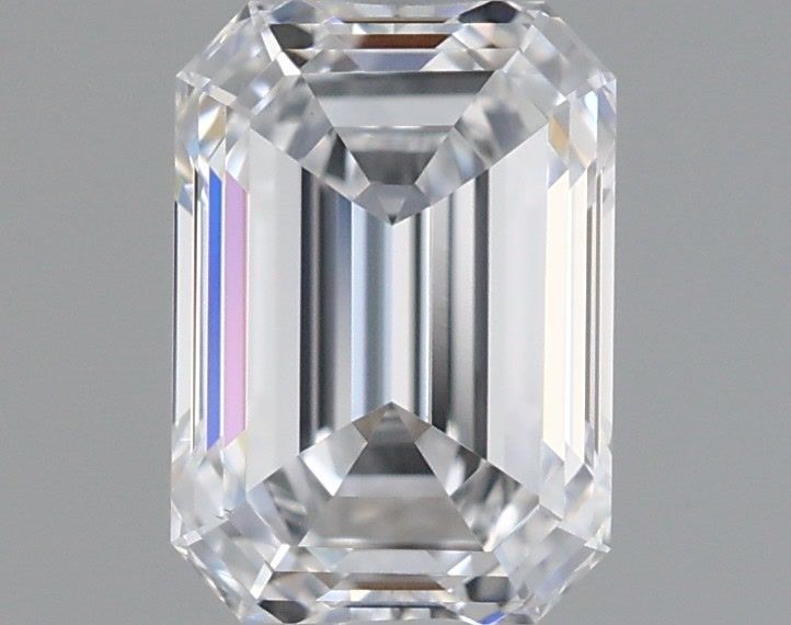 0.95 Carat Emerald Shaped, Ideal Cut, D Color, VS1 Clarity, IGI Certified Lab Grown Diamond
