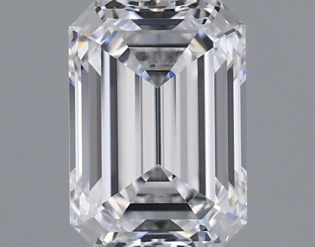 0.98 Carat Emerald Shaped, Ideal Cut, D Color, VVS2 Clarity, IGI Certified Lab Grown Diamond