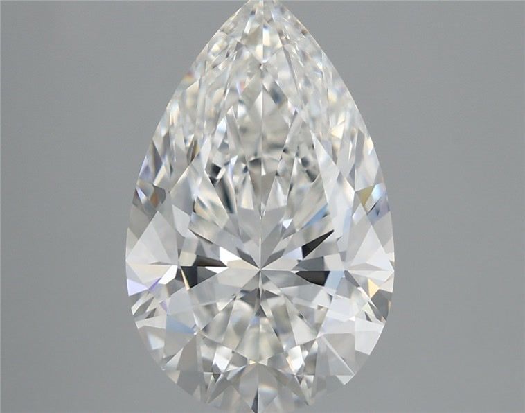 4.52 Carat Pear Shaped, Very Good Cut, F Color, VVS2 Clarity, IGI Certified Lab Grown Diamond