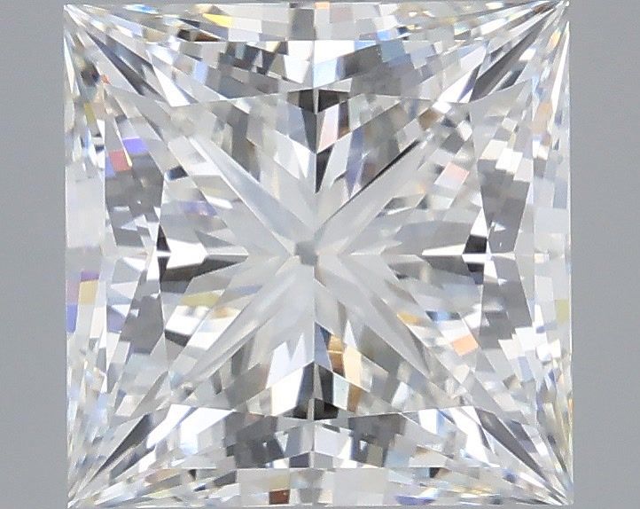 4.52 Carat Princess Shaped, Very Good Cut, F Color, VVS2 Clarity, IGI Certified Lab Grown Diamond