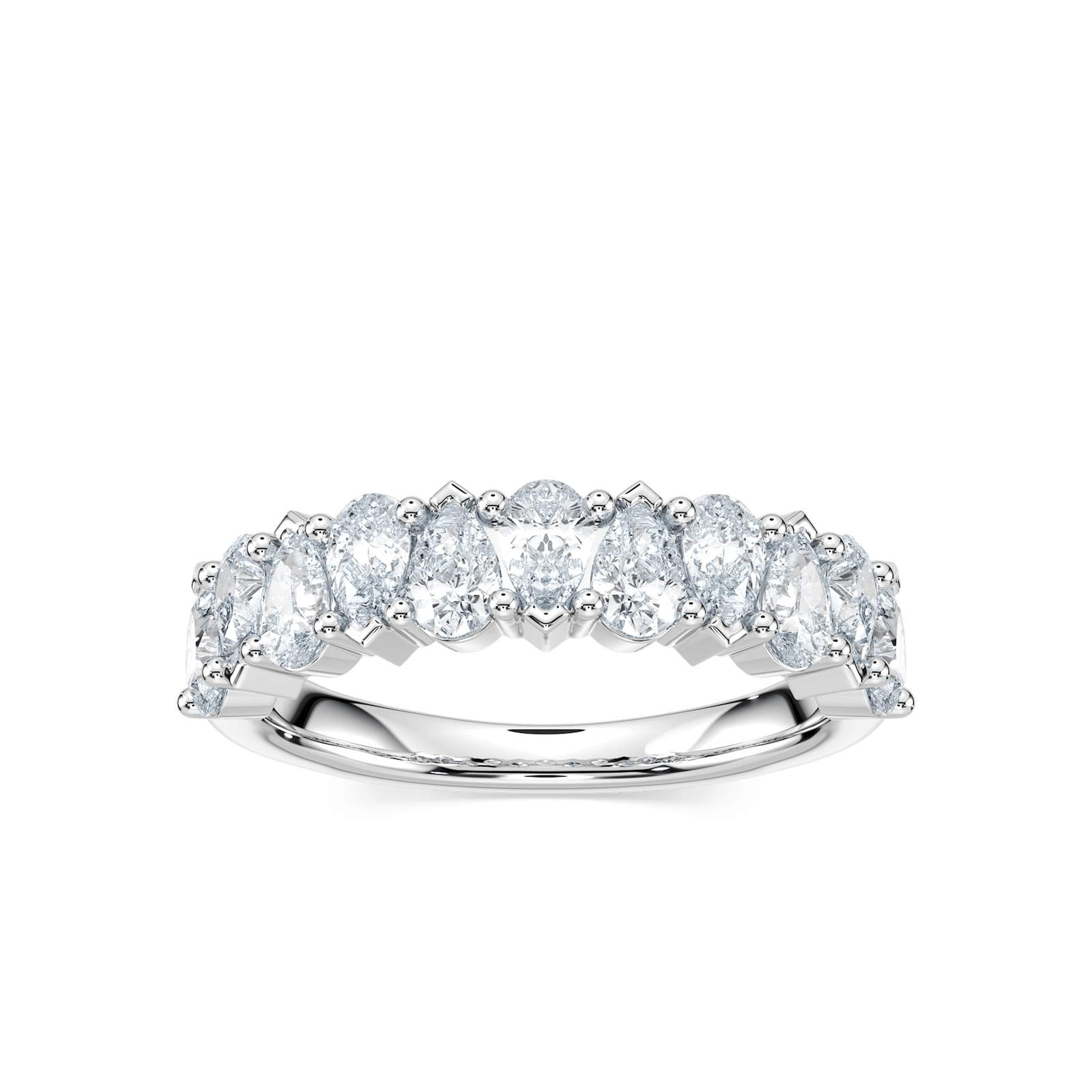 Rowan 1 ½ ctw Pear Lab Grown Diamond Alternating Anniversary Band