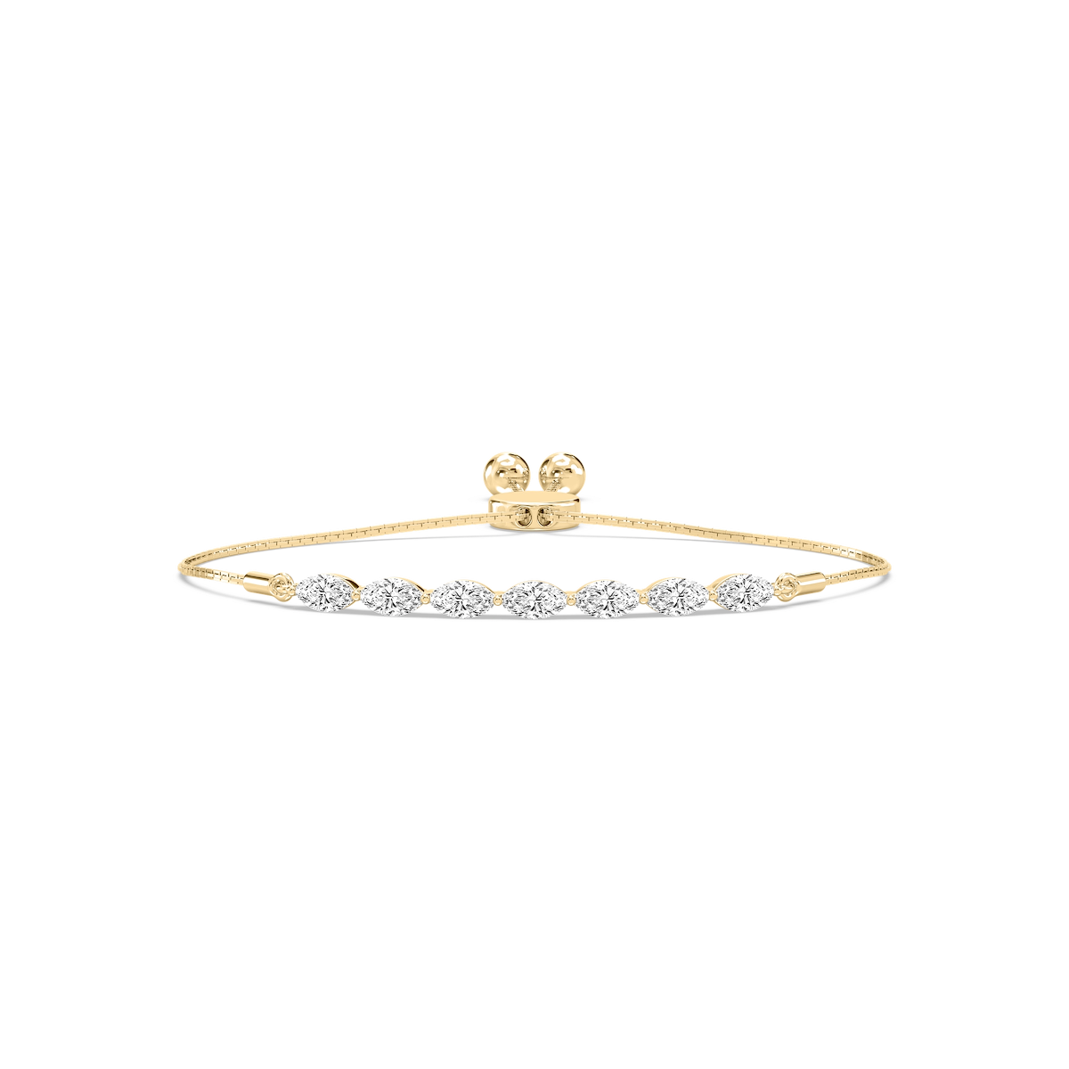 1 ctw Marquise Lab Grown Diamond East West Bolo Bracelet - 7 Inches