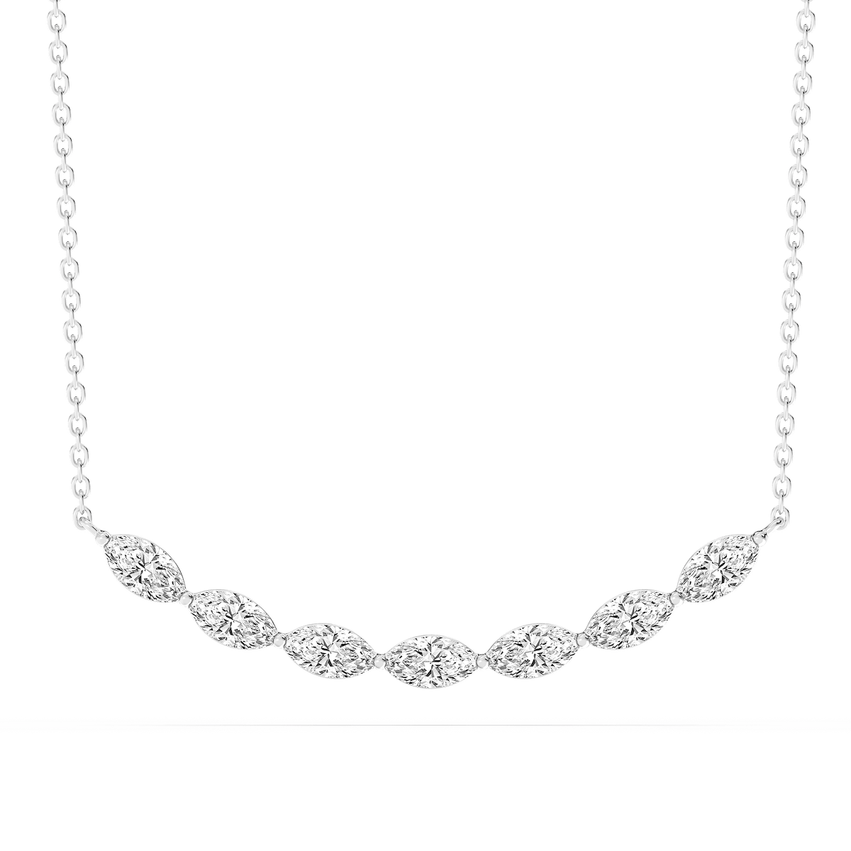 1 ctw Marquise Lab Grown Diamond East West Necklace - 16 to 18 Inches