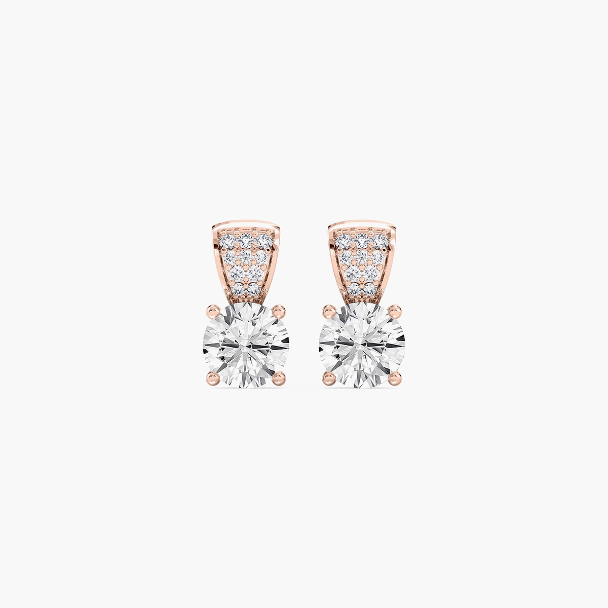 2 ¹⁄₈ ctw Round Lab Grown Diamond Drop Stud Earrings