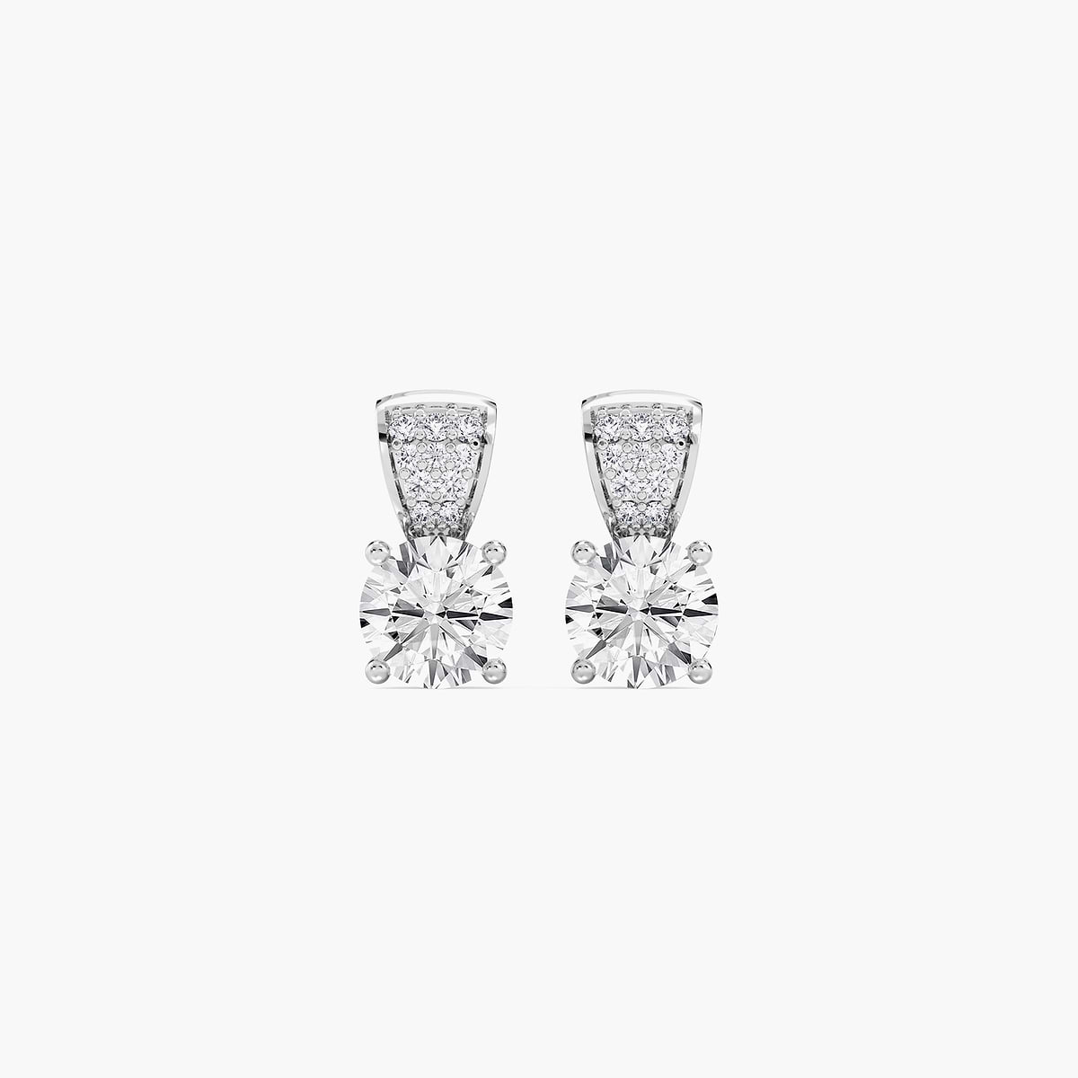 2 ¹⁄₈ ctw Round Lab Grown Diamond Drop Stud Earrings