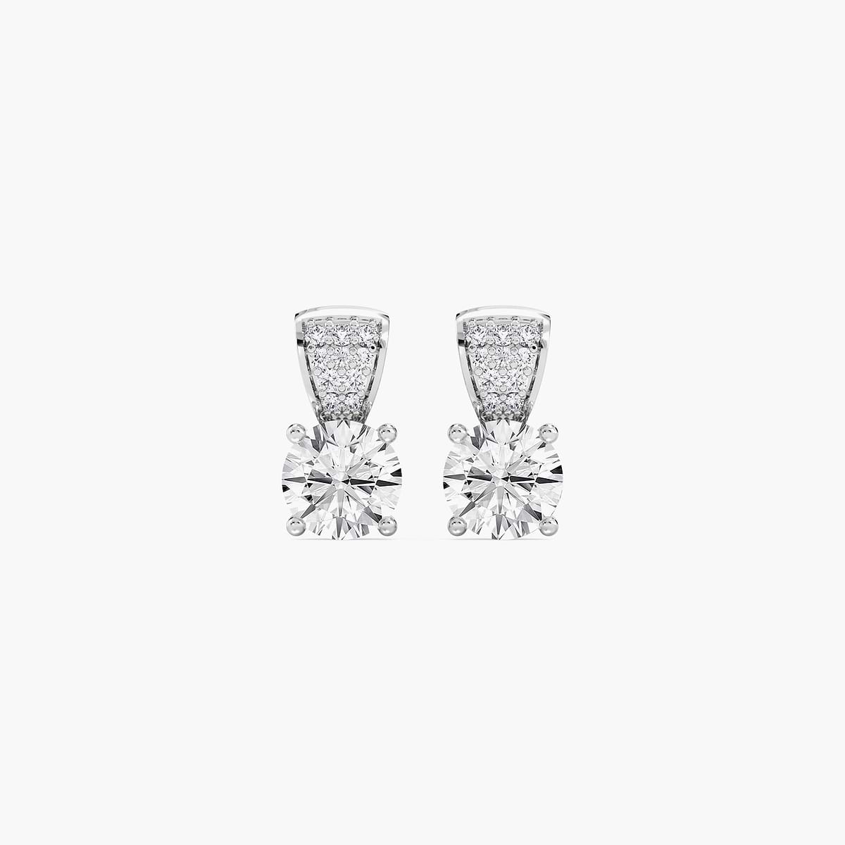 2 ¹⁄₈ ctw Round Lab Grown Diamond Drop Stud Earrings