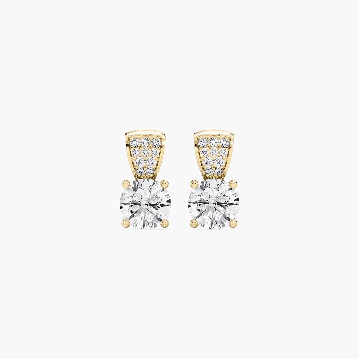 2 ¹⁄₈ ctw Round Lab Grown Diamond Drop Stud Earrings