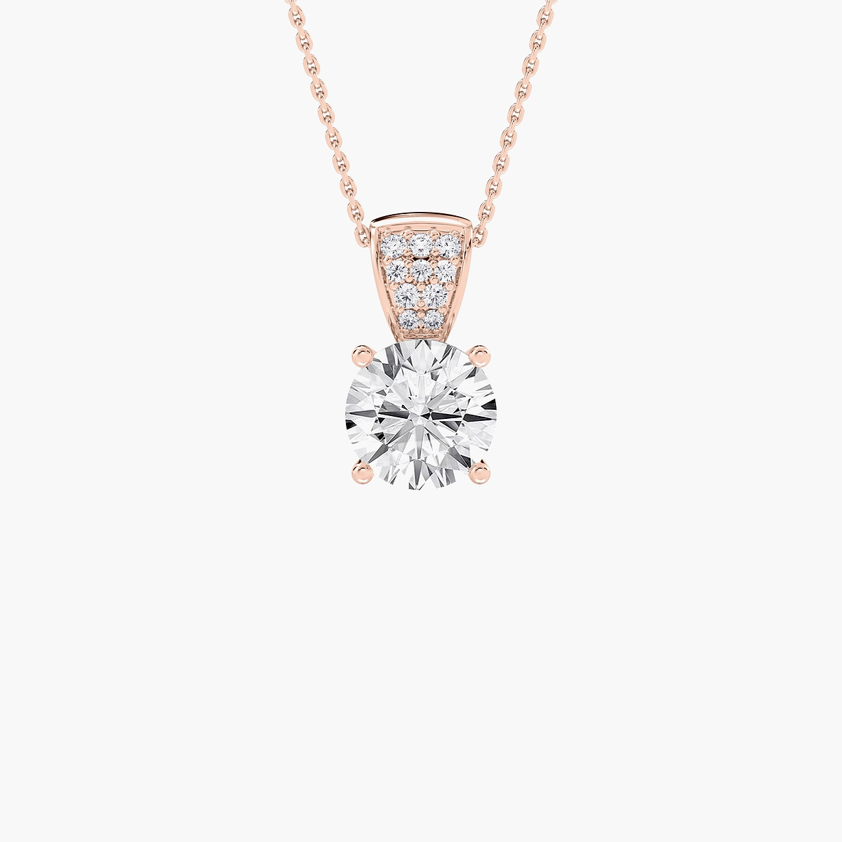 2 ¹⁄₁₀ ctw Round Lab Grown Diamond Drop Pendant - 18 Inches