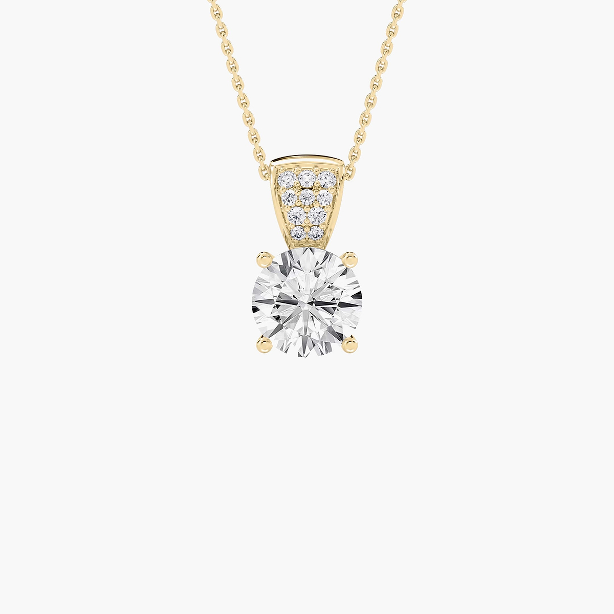 2 ¹⁄₁₀ ctw Round Lab Grown Diamond Drop Pendant - 18 Inches