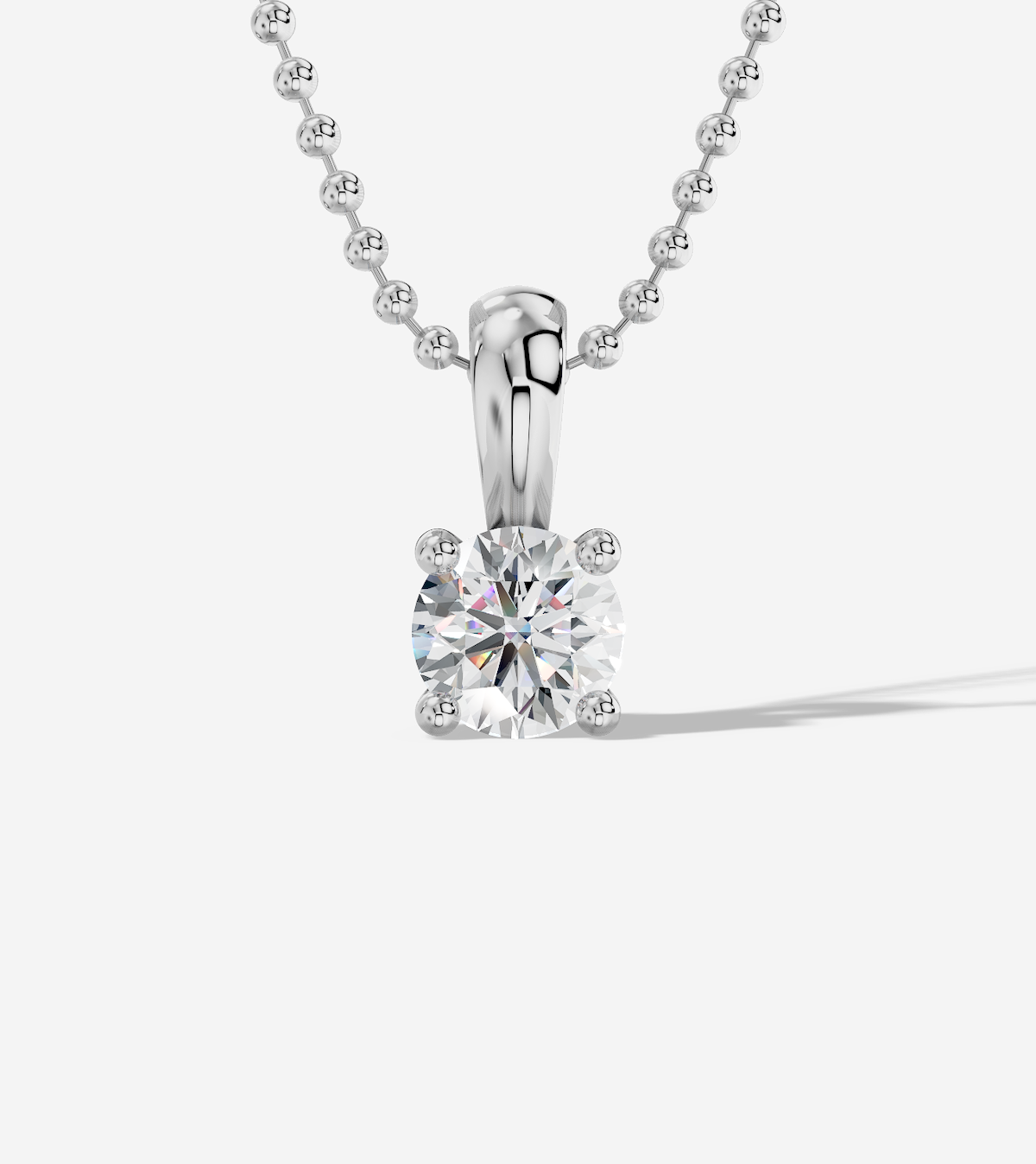 14 0.25 Carat Round D/VVS Labgrown Prong Set Pendant