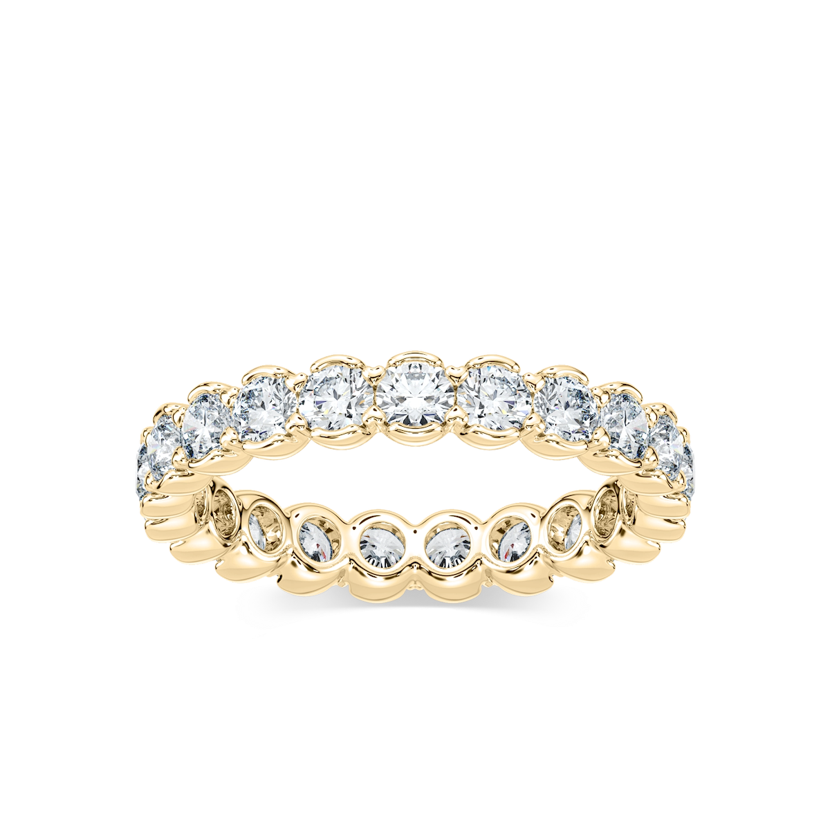Audrey 2 ctw Round Lab Grown Diamond Half Bezel Set Eternity Band