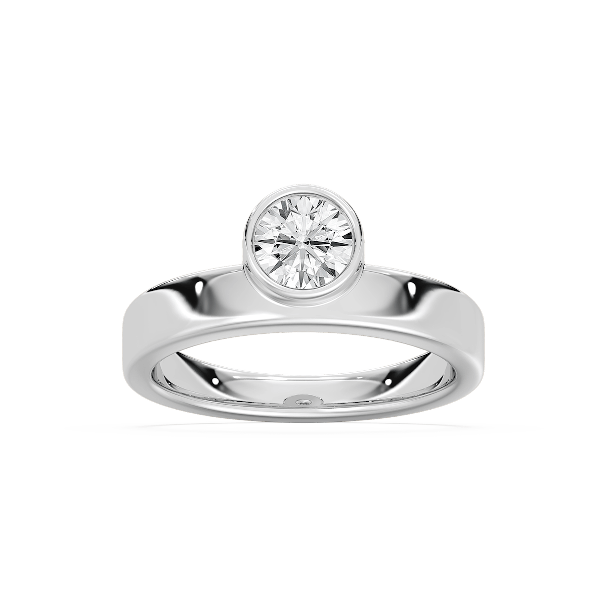 3/4 ctw Round Lab Grown Diamond Bezel Ring