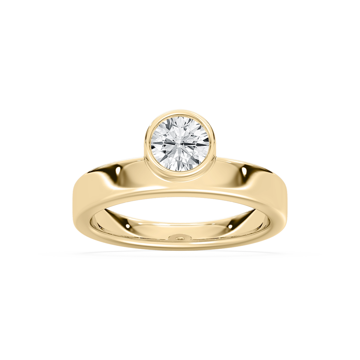 3/4 ctw Round Lab Grown Diamond Bezel Ring