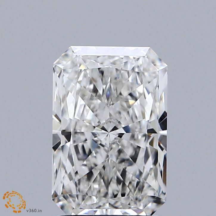 1.67 Carat Radiant Shaped, Ideal Cut, G Color, VS1 Clarity, IGI Certified Lab Grown Diamond