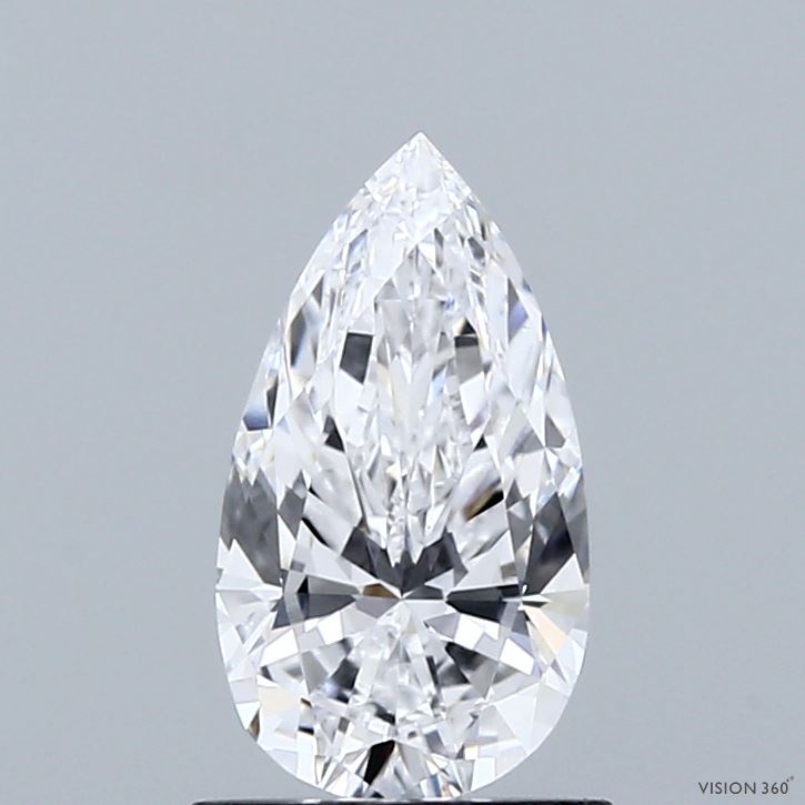 1.01 Carat Pear Shaped, Ideal Cut, D Color, VVS2 Clarity, IGI Certified Lab Grown Diamond