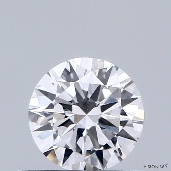 0.38 Carat Round Shaped, Excellent Cut, D Color, VVS2 Clarity, IGI Certified Lab Grown Diamond