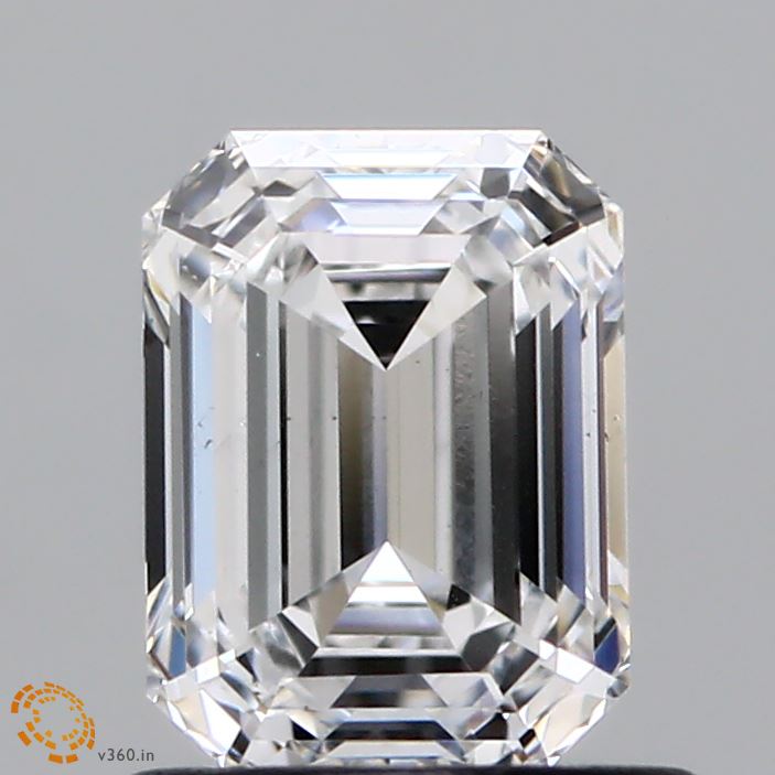 0.96 Carat Emerald Shaped, Ideal Cut, E Color, VS2 Clarity, IGI Certified Lab Grown Diamond